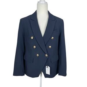 Express Navy Blazer with Gold Buttons
